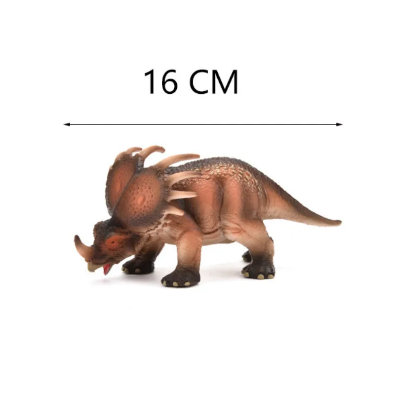 Однотонная модель тригонозавра 16 см халберд дракон единорог имитация игрушки