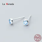 Серьги-гвоздики La Monada с круглыми бусинами для женщин, серебро 925 пробы, минималистичные Изящные женские серьги-гвоздики, ювелирные изделия, серебро 925 пробы