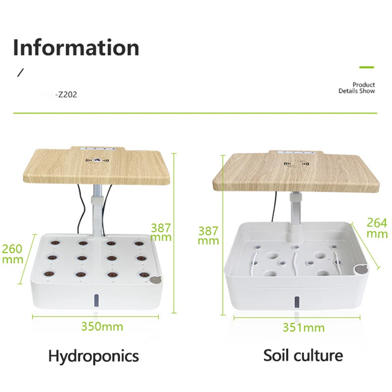 

Hydroponics System Box Intelligent LED Spectrum Grow Light Soilless Cultivation Indoor Garden Planter Grow Lamp Nursery Pots