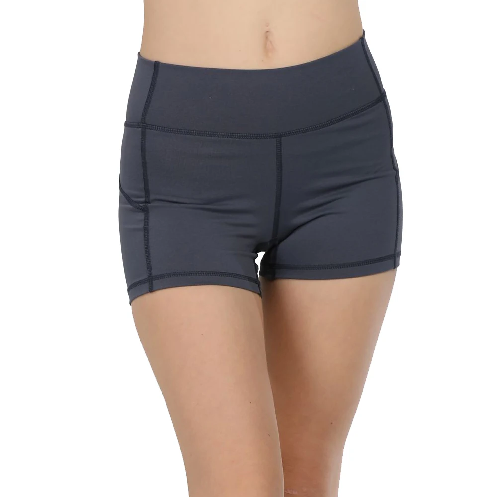 Женские спортивные шорты леггинсы с высокой талией эластичные короткие брюки