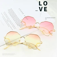 new irregular sunglasses women brand designer alloy frame oversized personality eyeglasses fashion female clear len men