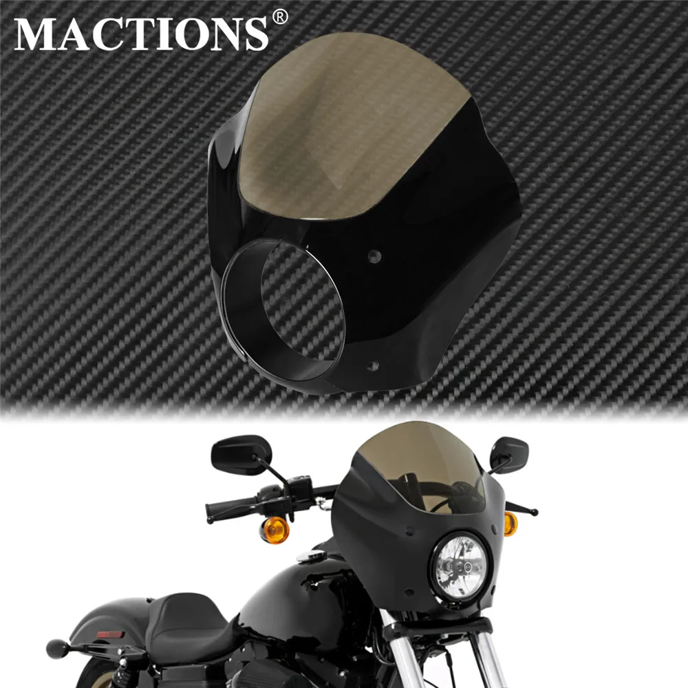 Мотоциклетная дымовая фара обтекатель четвертое лобовое стекло для Harley Dyna FXR Super