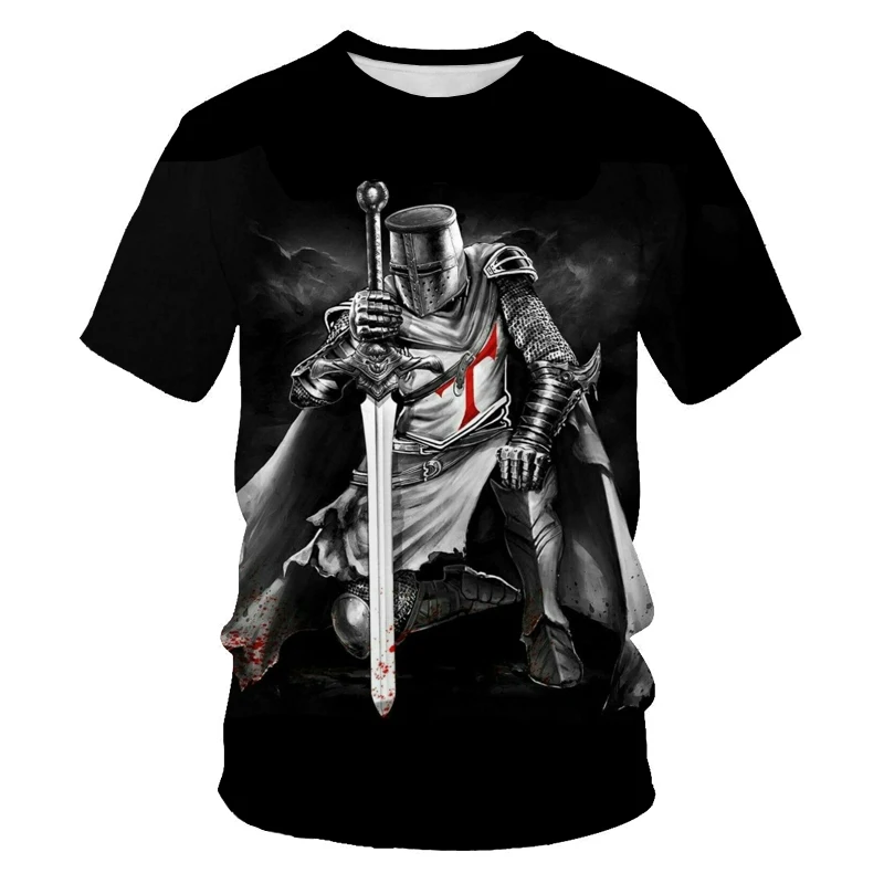 Футболка мужская Свободная с 3D принтом модная тенниска круглым вырезом уличная