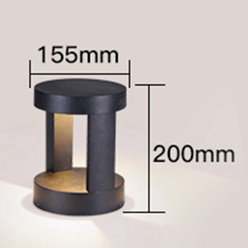 

Solar Lawn Lamp Outdoor Light Control Human Induction Lawn Lamp Park Villa Column Head Courtyard Lamp 20cm