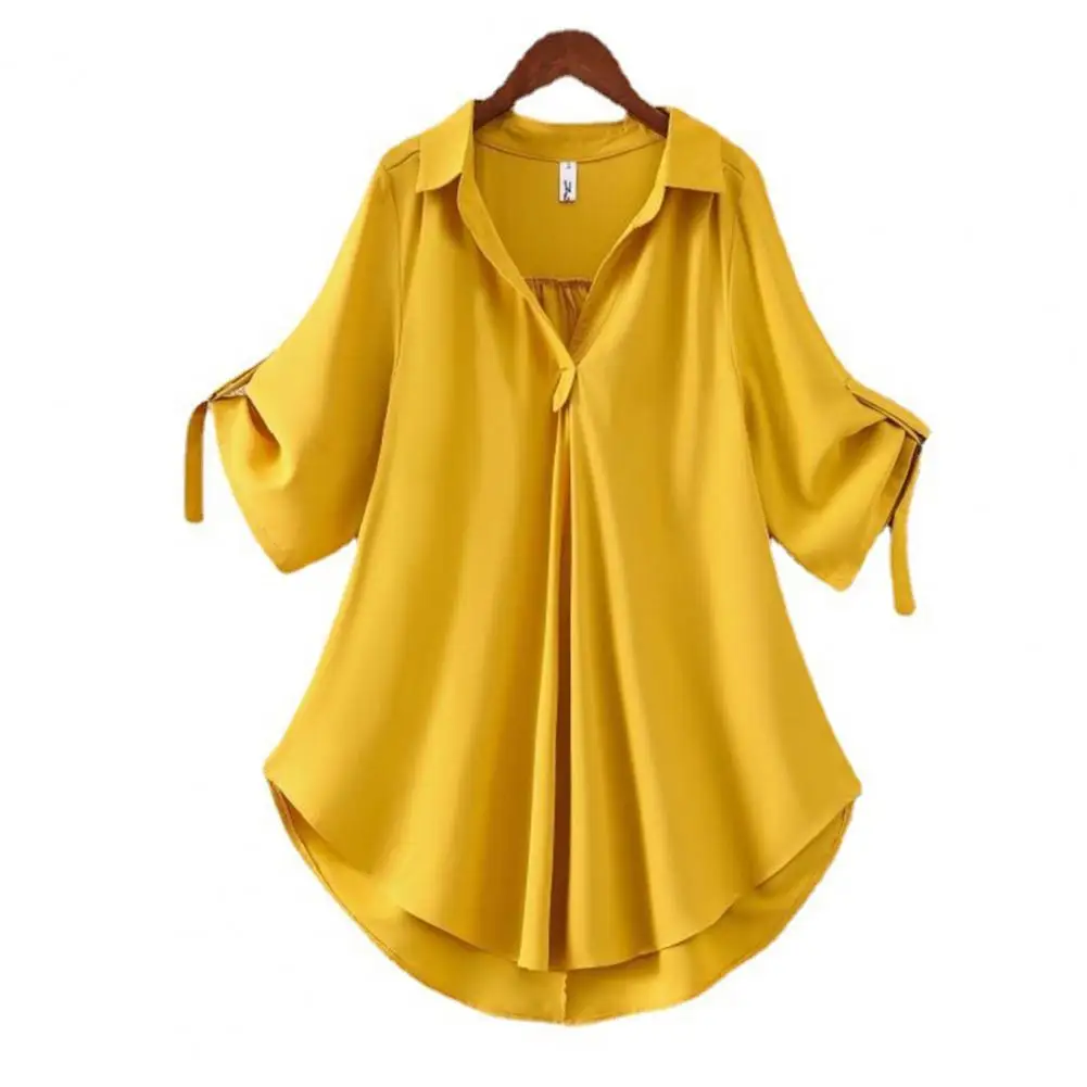 

Women's T-Shirts 2021 Summer Women Tops Solid Color Cool Casual Ladies V Neck Loose Blouse for Shopping