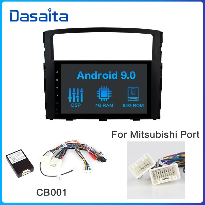 CB001 Dasaita " ips Автомобильный мультимедийный плеер Android 9,0 для Mitsubishi Pajero V97 V93 2006 2007 2008 2009 2011 gps DSP 1024*600 - Цвет: CB001