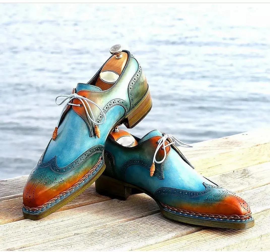 

Мужские классические туфли из искусственной кожи, Модные Повседневные туфли, мужские туфли дерби ручной работы, повседневные мужские туфли...