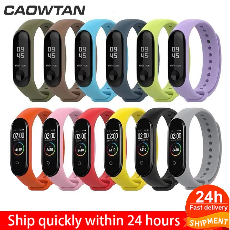 Браслет для Xiaomi Mi Band 5 3 4 спортивный силиконовый ремешок часов xiaomi mi band браслет Miband
