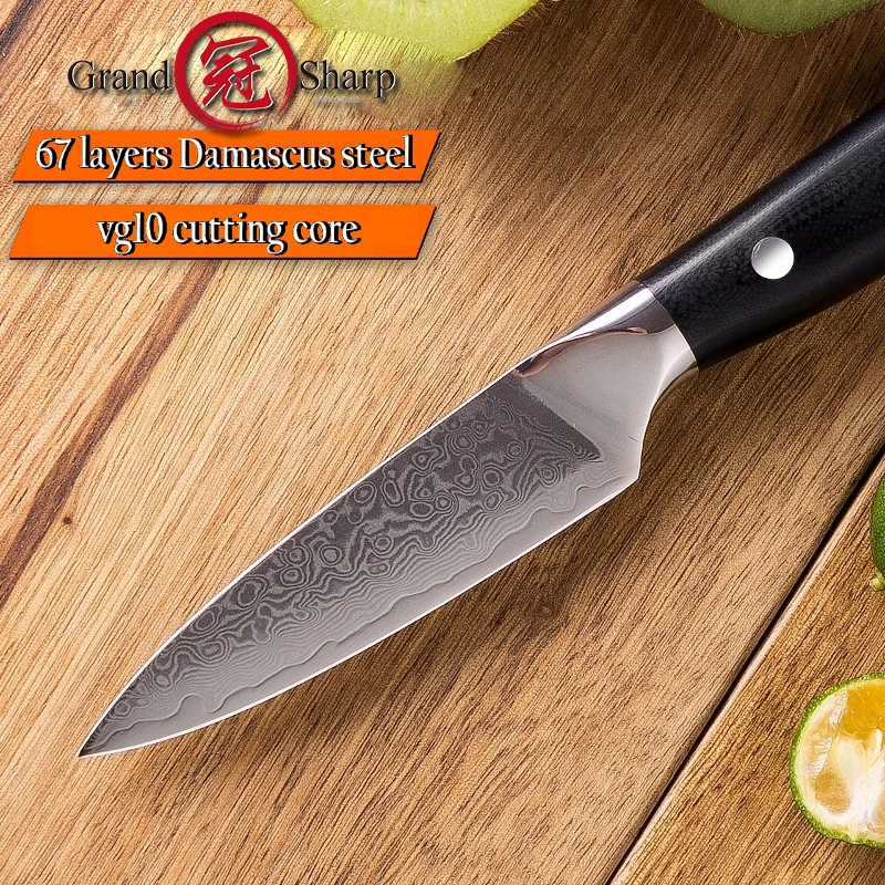 7 2 дюймов нож VG10 японский Дамасская сталь кухонные ножи 67 слоев инструменты для
