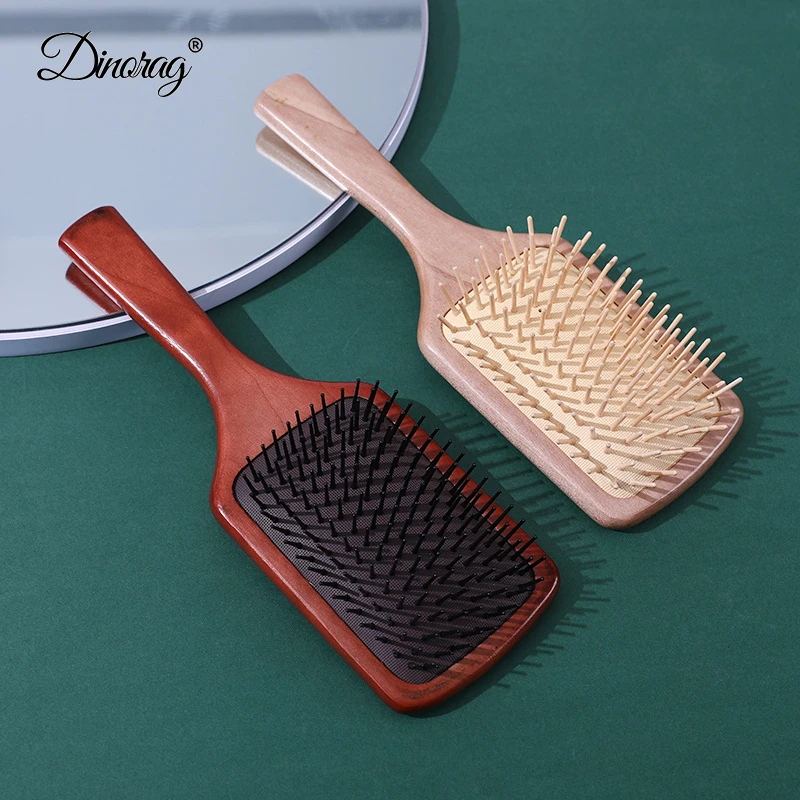 

1Pcs Wooden Comb Professional Paddle Air Cushion Hairbrush Anti-Hair Loss Massage Hair Brush Comb Scalp Hair Care Healthy