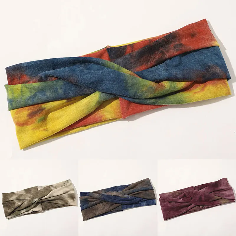 Новый винтажный Ретро ободок для волос широкая повязка на голову с двойным узлом