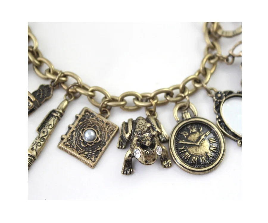 Модные рекламные зеркальные шармы лягушка часы браслет Многоэлементный Браслет