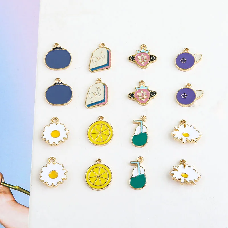 10 шт. корейский стиль мешочек яйцо Мультяшные сережки кокосовый сок лимон ломтик