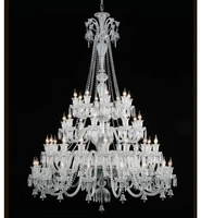 modern crystal chandeliers lights fixture hotel chrome crystal chandelier 48arms d145cm h150cm lobby parlor home indoor lighting