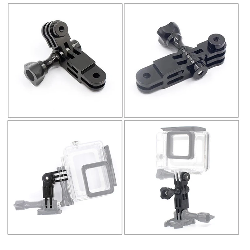 Для Gopro 9 Аксессуары Алюминиевое Крепление 3-ходовой рычаг CNC поворотный