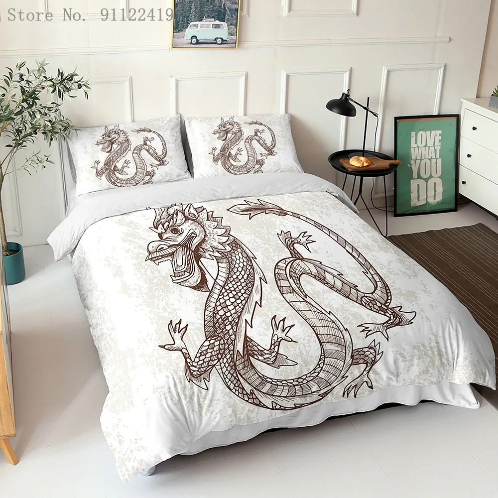 

Dragon Tiger Bedding Set Print 3D Duvet Cover High Quality Comforter Cover Queen King Size Quilt Cover For Adult Drop Shipping