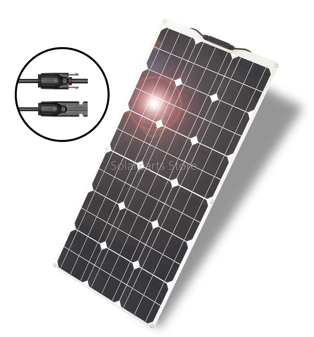 300W 1/2*150W Гибкая Водонепроницаемый Панели солнечные ячейки Зарядное устройство 12V