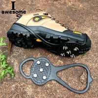 5 teeth nails ice gripper for shoes women men crampons ice gripper spike grips cleats for snow studs non slip climbing hiking