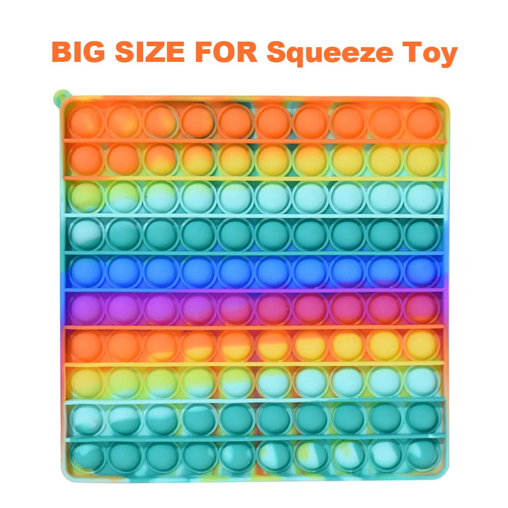 

Big Size Pops It Fidget Toys Push Bubble For Schoolbag Board Pendant Hot Adult Stress Relief Toy Squishy Kids Anti-Stress