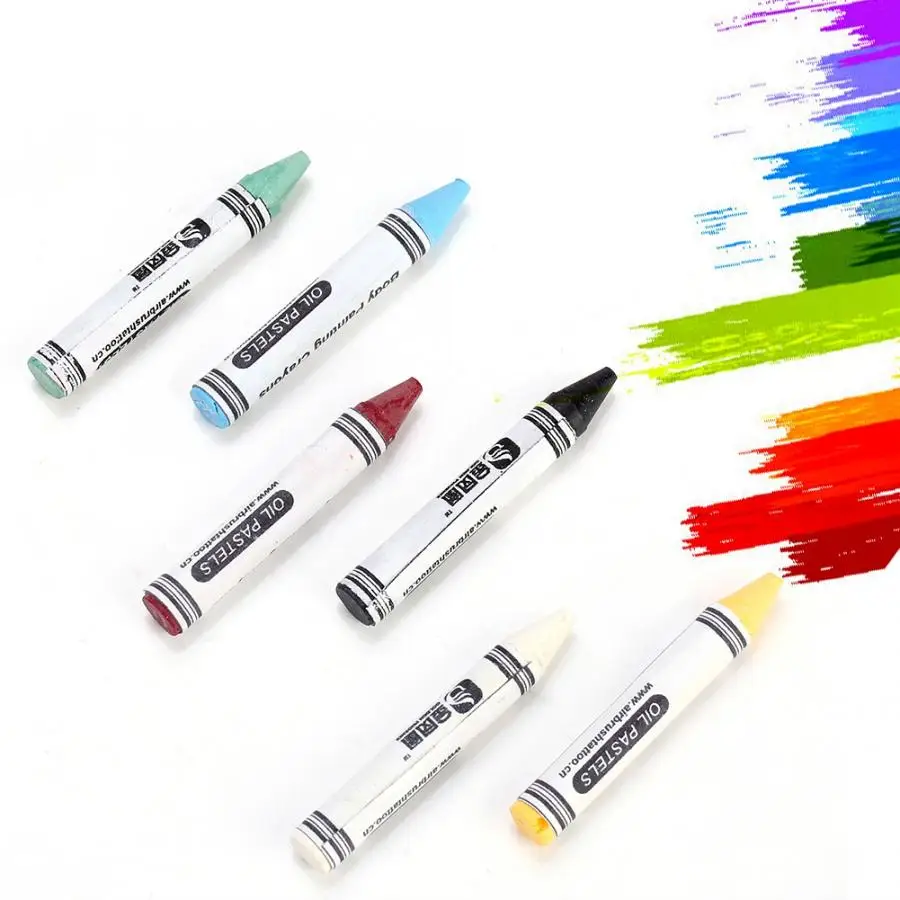 Краска для лица 6 цветов неоновая краска тела мелки пигмент детей картина