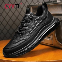 cyytl 2021 fashion mens casual shoes outdoor walking leather water resistant sports sneakers comfort low top cushion booties
