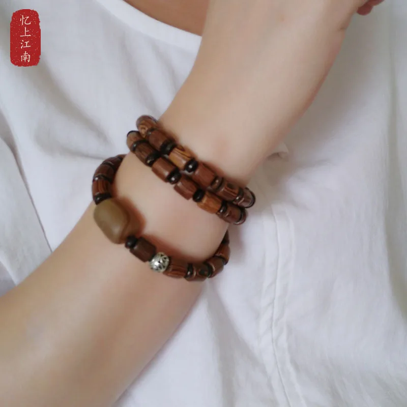 Художественная деревянная цепочка с бусинами в стиле фургона украшение надписью