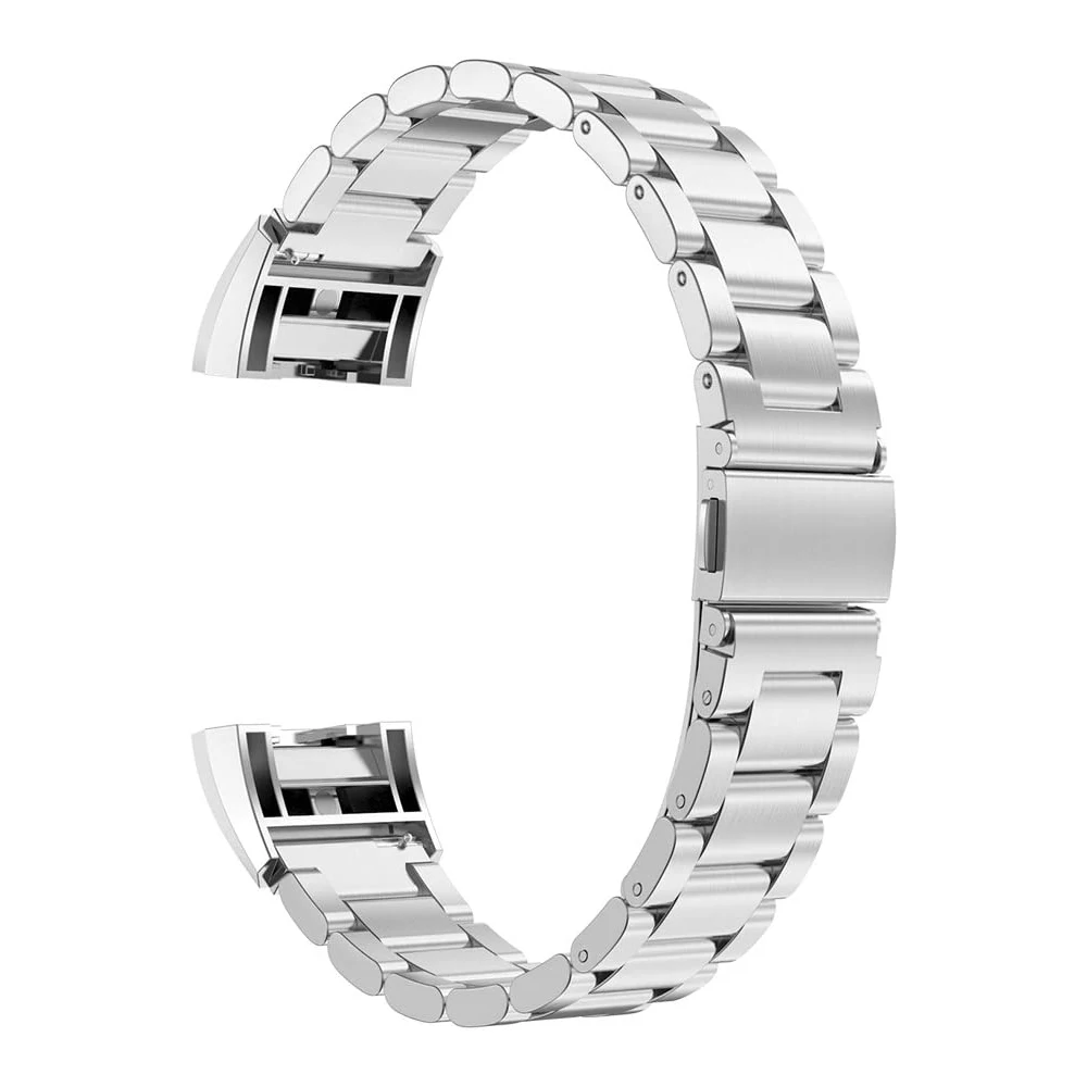 

Ремешок для Fitbit Charge 2, металлический сменный Браслет из нержавеющей стали премиум-класса для Fitbit Charge 2 HR, серебристый
