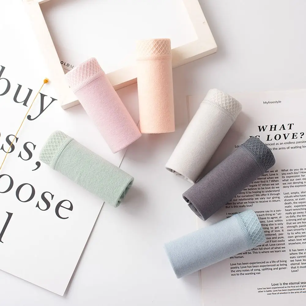 Женские хлопковые трусики в полоску нижнее белье для девочек Симпатичные