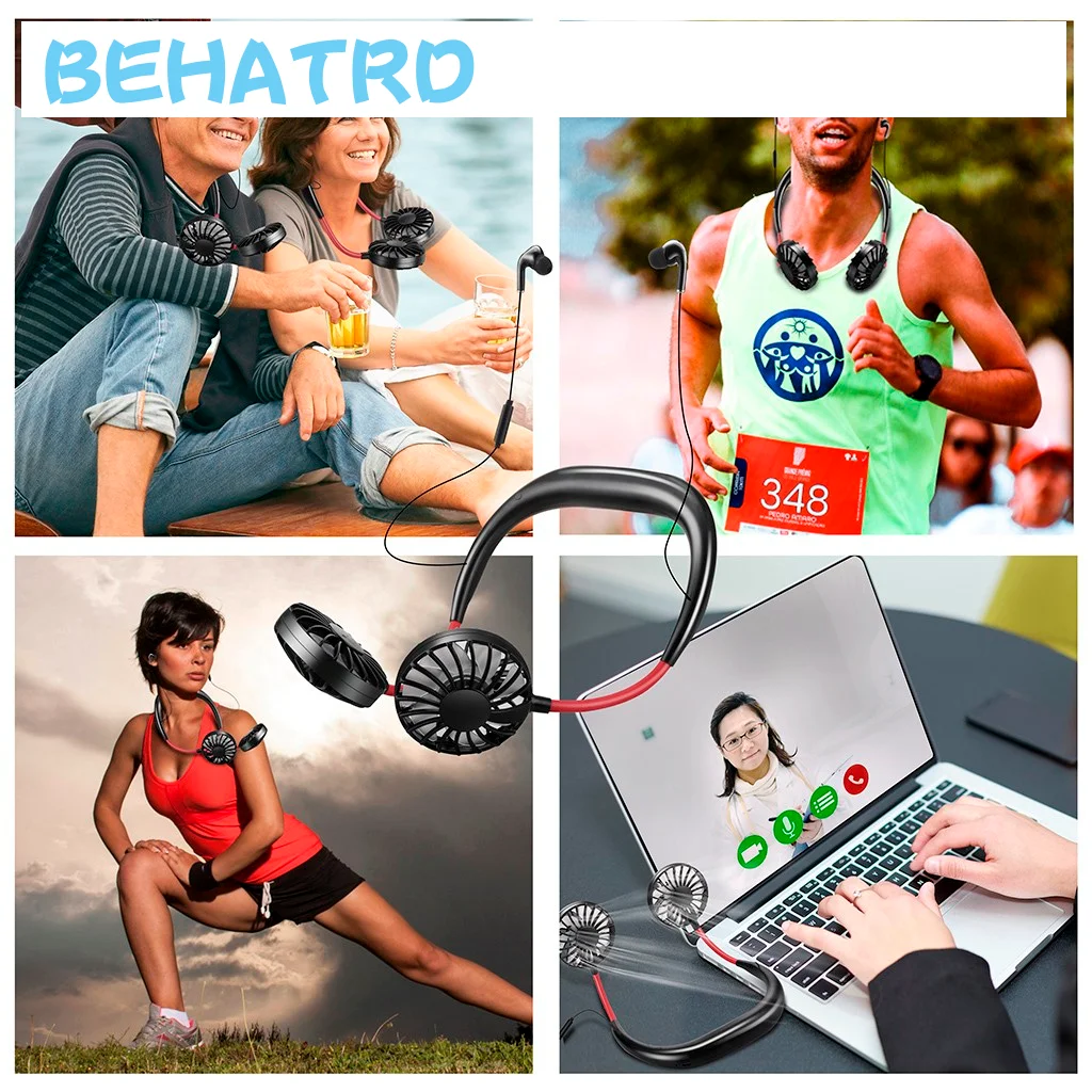 Портативный Регулируемый мини вентилятор для кондиционера Спортивная Bluetooth
