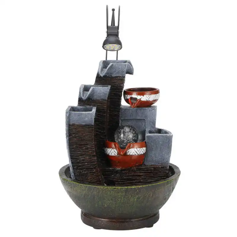 Фигурка светодиодный Водопад Фонтан с светильник для крытого Спальня стол Декор