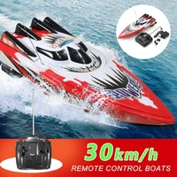 rc boat 30kmh children high speed rowing rechargeable battery waterproof electric rc boat toy birthday childrens gift