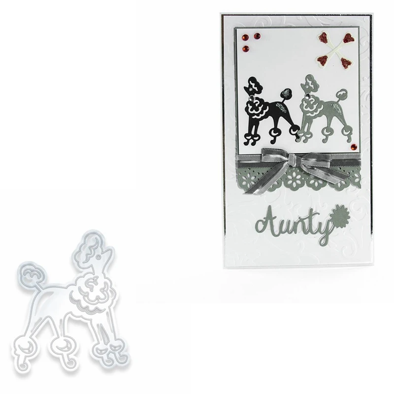 ПЭТ Пудель высечки для изготовления карт металлические трафареты украшения