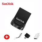 SanDisk usb флеш-накопители 128 ГБ CZ430 мини usb накопитель USB 3,1 до 130 МБс.с 16 ГБ 32 ГБ 64 Гб 256 ГБ u-диск с адаптером MicroUSB TypeC