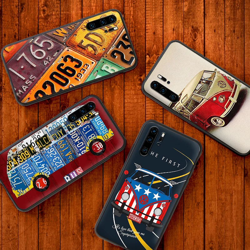 Ретро marvel супергерой vw роскошный черный чехол для huawei P Smart Z 2018 P20 Pro P8 P9 Mini P10 2019 P30