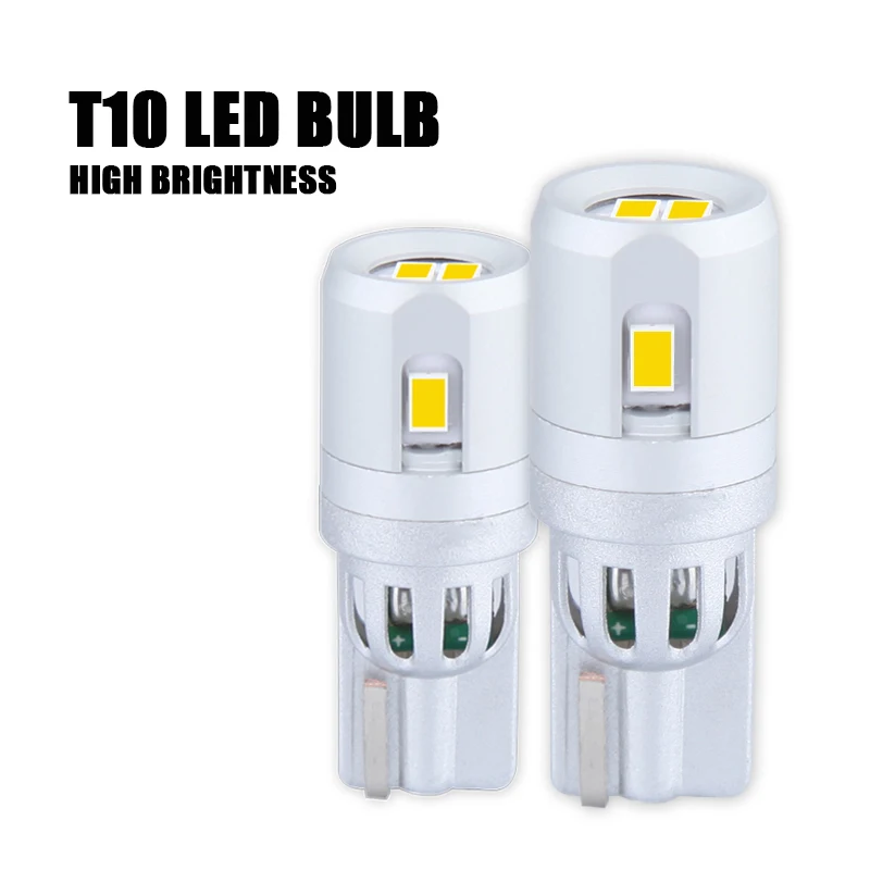 

2Pcs Car LED 12V 6000K W5W LED high Quality Car Bulb White Singal Light 3020 Chip 5SMD T10 Turn Light Avoid Poor Contact