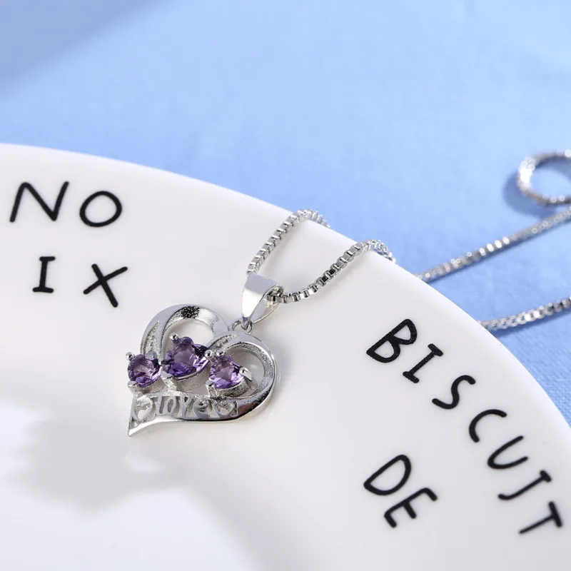 Женское Ожерелье с кулоном в виде сердца серебро 925 пробы | Украшения и аксессуары