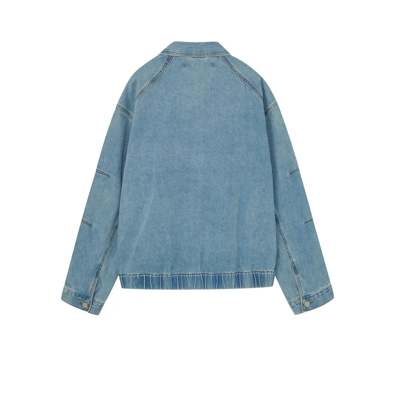 Мужская джинсовая куртка на молнии в стиле ретро | одежда