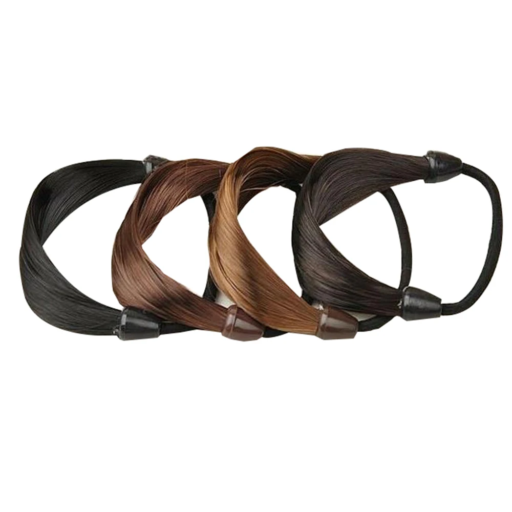 6 шт. женский парик с тесьмой эластичная резинка для волос держатель конского