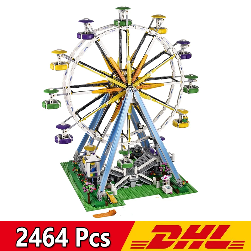 

Street View Ferris Wheel Model Building Blocks Sets City Park 10247 2464Pcs Kits Motor Electric Toys Girl Gifts