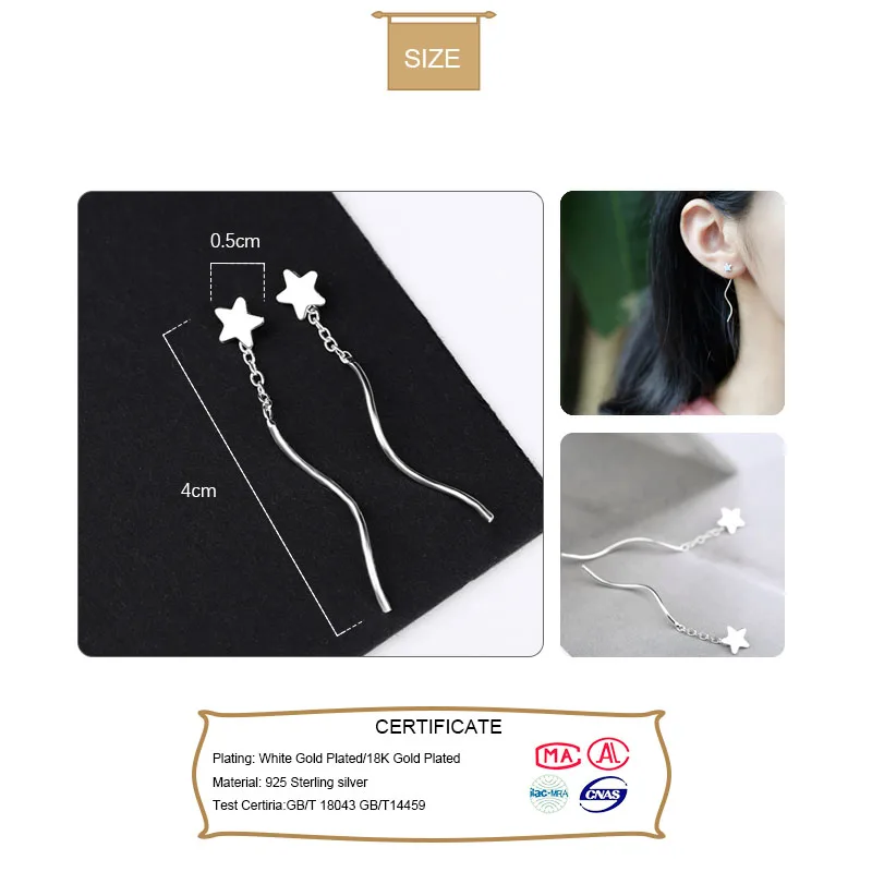 Trusta Модные 100% 925 стерлингового серебра серьги гвоздики с принтом маленькая