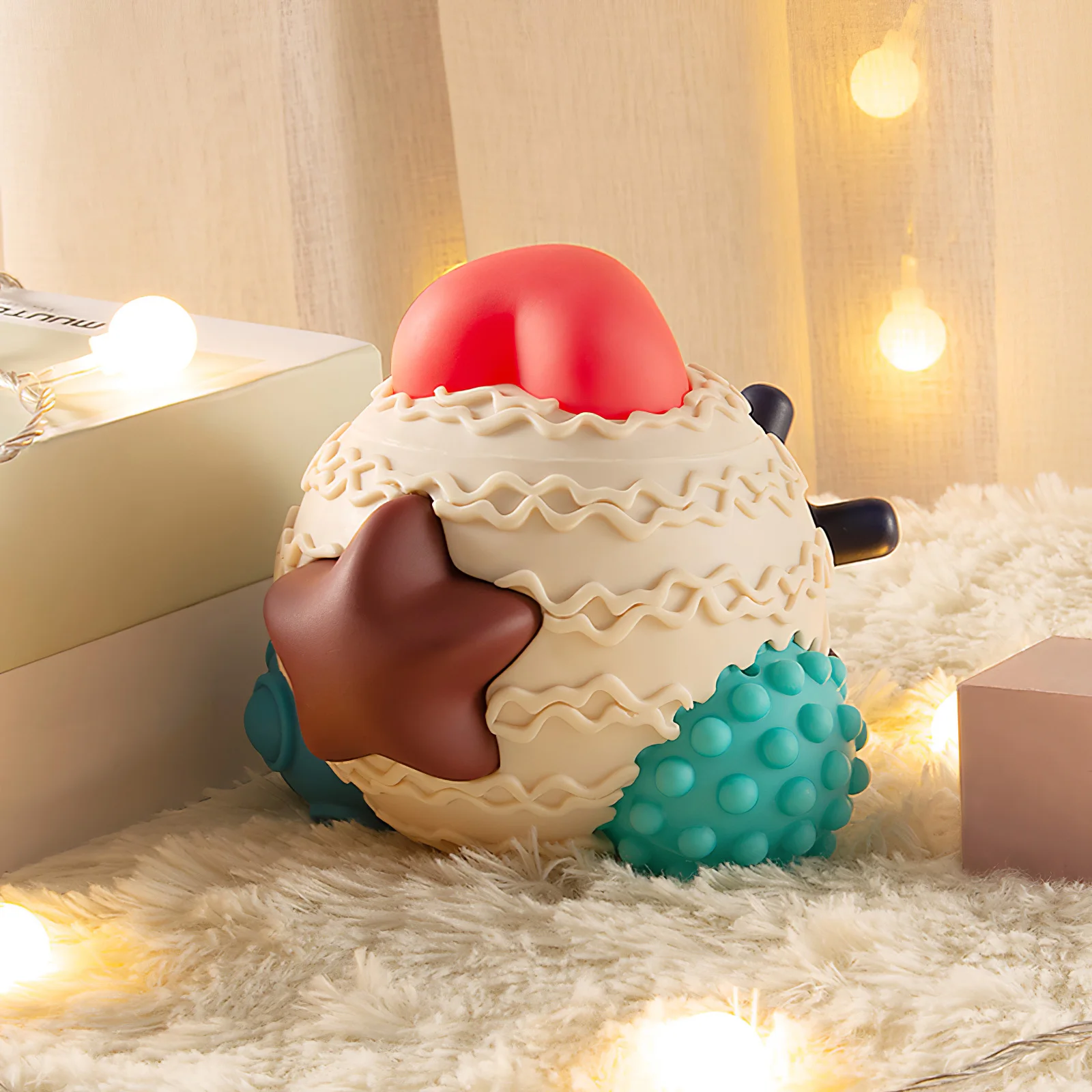 

Rubber Textured Kids Toys Balls Multi Tactile Balls Toy Set Senses Developping Training Massage Touch Ball Hand Catch The Ball