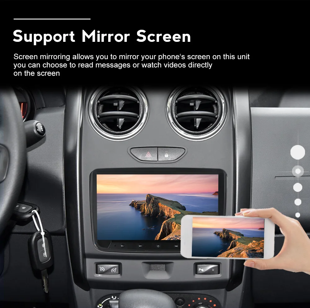Android автомобильный радиоприемник с навигацией GPS плеер для Renault Dacia Duster Captur Lada Xray 2