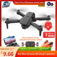 2021 new k5 mini drone 4k professional hd dual camera fpv drones quadcopter foldable follow me rc helicopter kids toys gifts