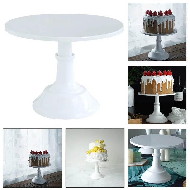 

Round Pedestal Dessert Table High Tray Cake Stand Holder Cupcake Display Rack Bakeware Birthday Wedding Party Decoration Kitchen