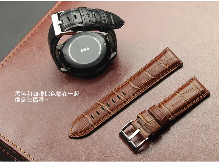20 22 мм галька время amazfit 1 2 3 GTR GTS pace bip для Samsung galaxy active 46 42 Gear S2 S3 Ticwatch S E Pro Кожаный