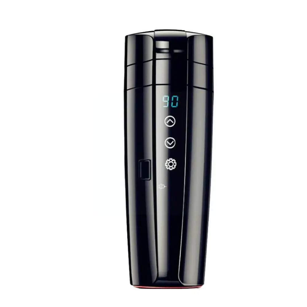 

400ML Car Heating Cup Temperature Display Smart Insulation Coffee Water Kettle Car Heated Steel Mug Electric Cup Cup Stainl