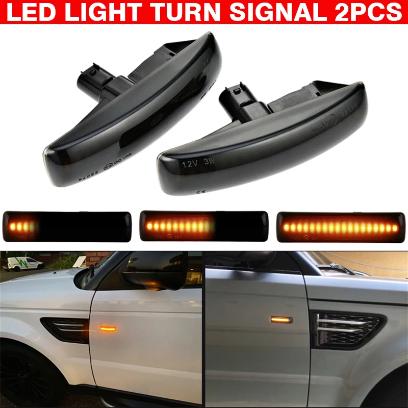 

New Arrival 2pcs Dynamic LED Side Indicator Light Dedicated Replacement Fit For Range Rover Discovery Freeland