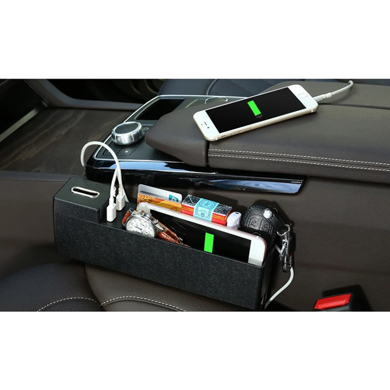 Multi-functional Car Seat Gap Storage Box 2 USB Wireless Charging For BMW X1 X3 X4 X5 X6 F10 F20 F15 F16 F25 F26 F30 F32 F34 F45 |
