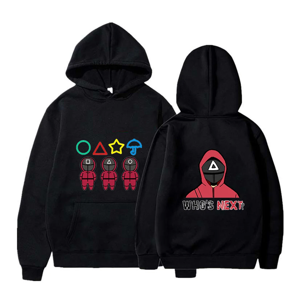 

New Fashion Squid Game Hoodie Men Women Streetwear Hip Hop Unisex Pullovers Harajuku Sweatshirt Autumn Boys Girls Black Outwear