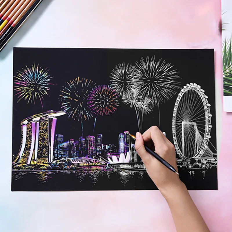 Детская игрушка детские забавные игрушки волшебная картина с царапинами бумага